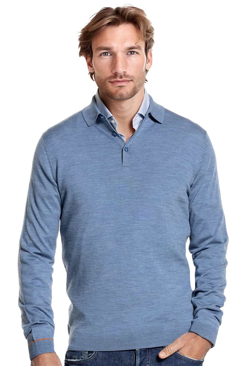 Polo Pullover Ice Blue