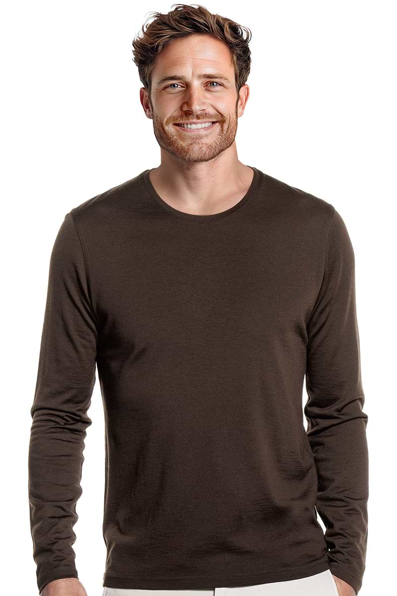 Shirt Long Sleeve Very Dark Brown