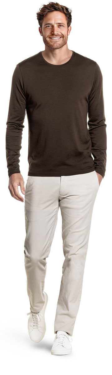 Shirt Long Sleeve Very Dark Brown
