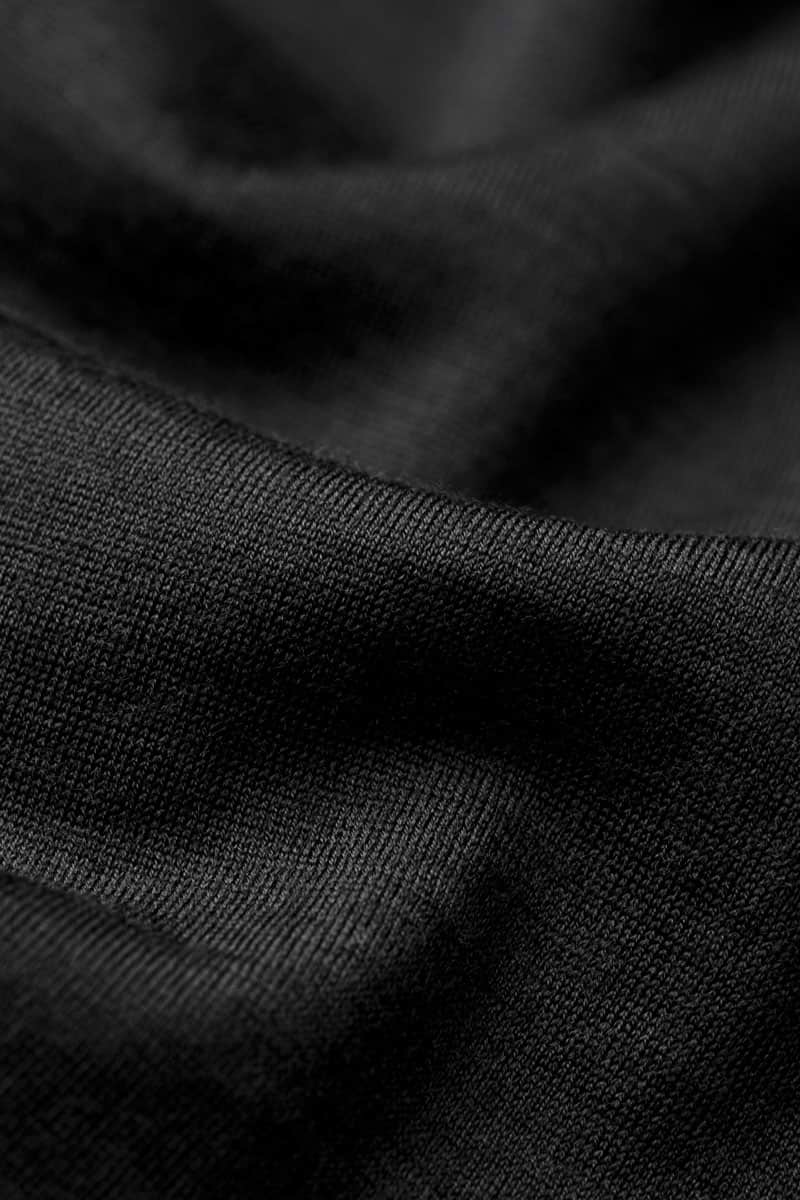 Shirt Polo Short Sleeve No Buttons Deep Black