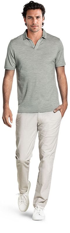 Shirt Polo Short Sleeve No Buttons Hazy Green