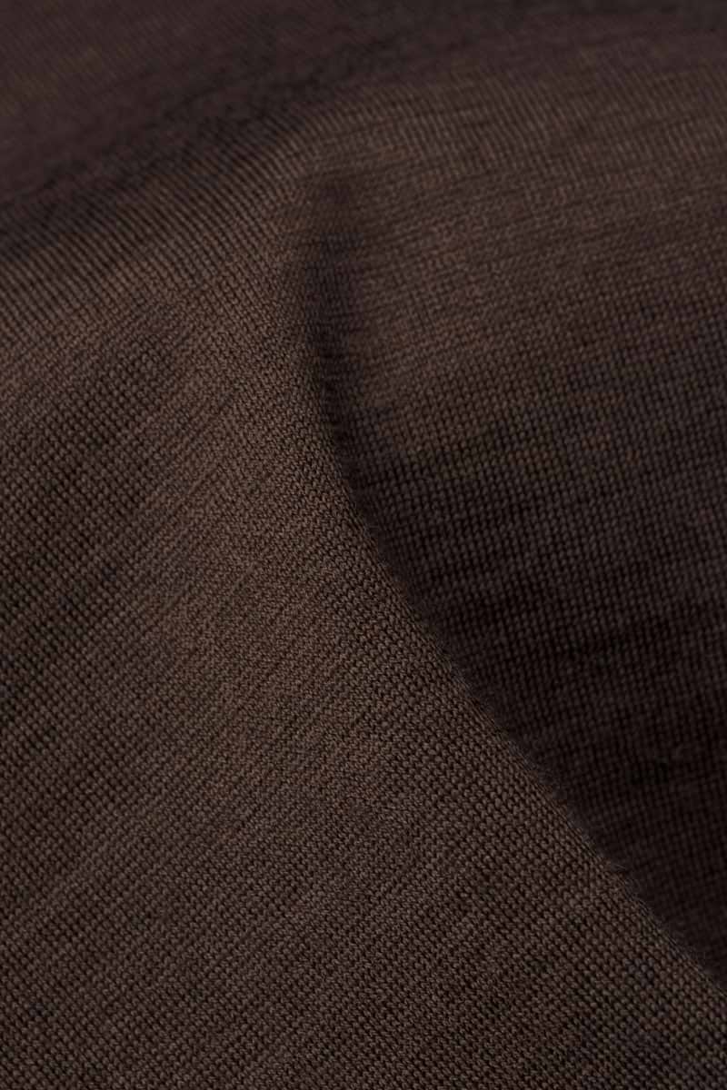 Shirt Polo Short Sleeve No Buttons Very Dark Brown
