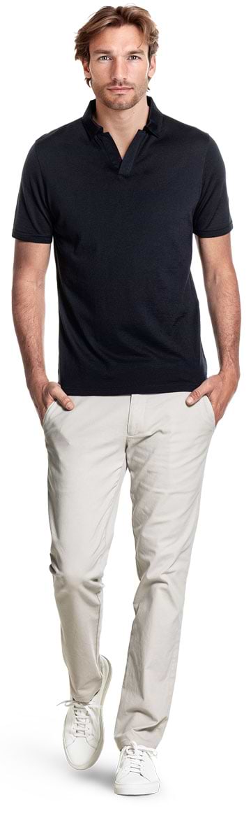 Shirt Polo Short Sleeve No Buttons Very Dark Navy