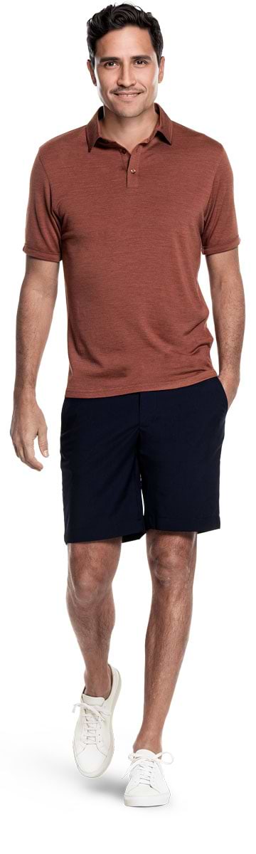 Shirt Polo Short Sleeve Terracotta