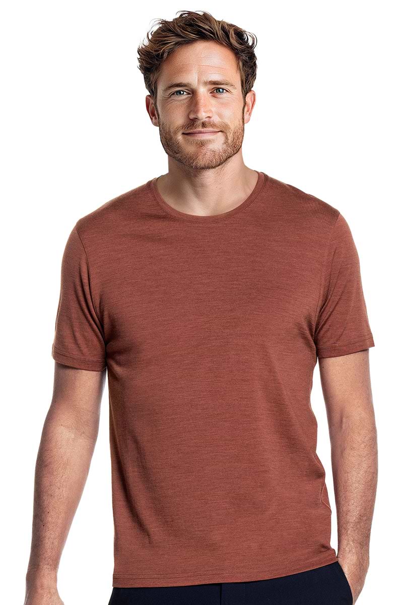 Joe Shirt Round Neck Terracotta