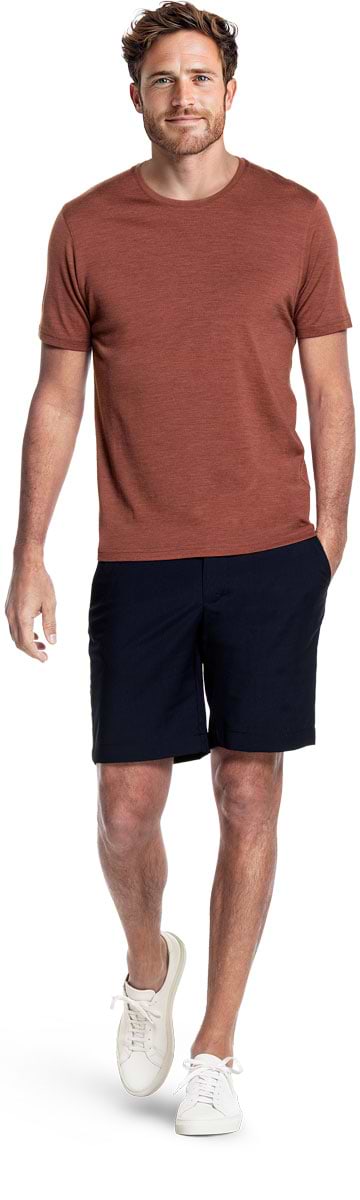 Joe Shirt Round Neck Terracotta