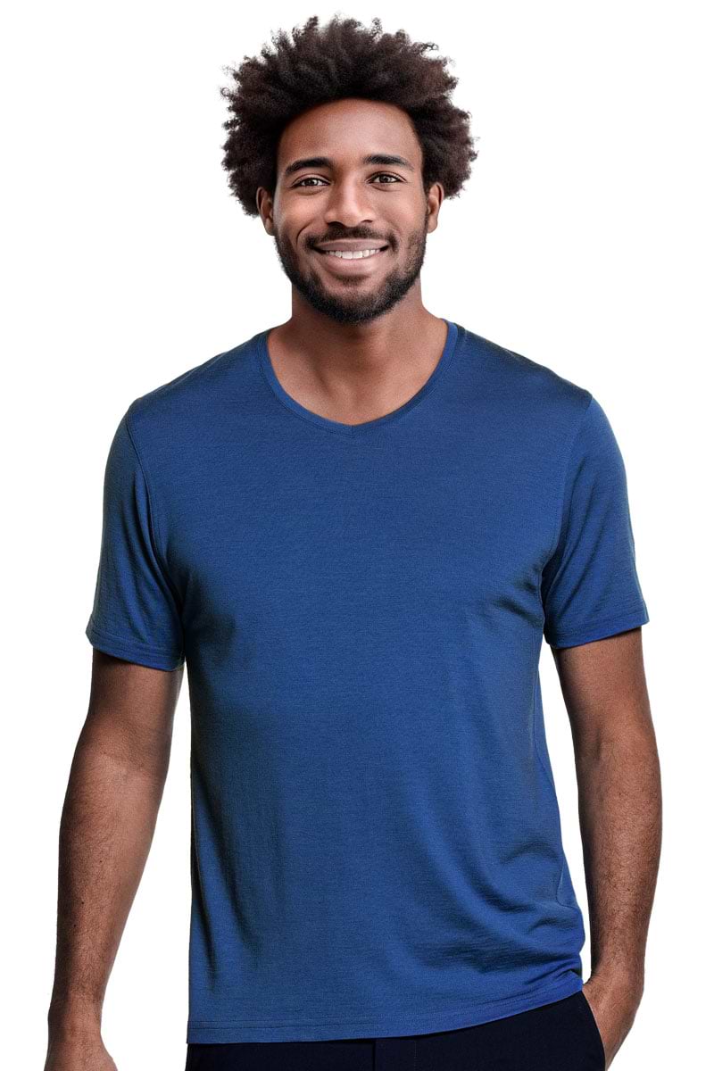 Shirt V-Neck Royal Blue