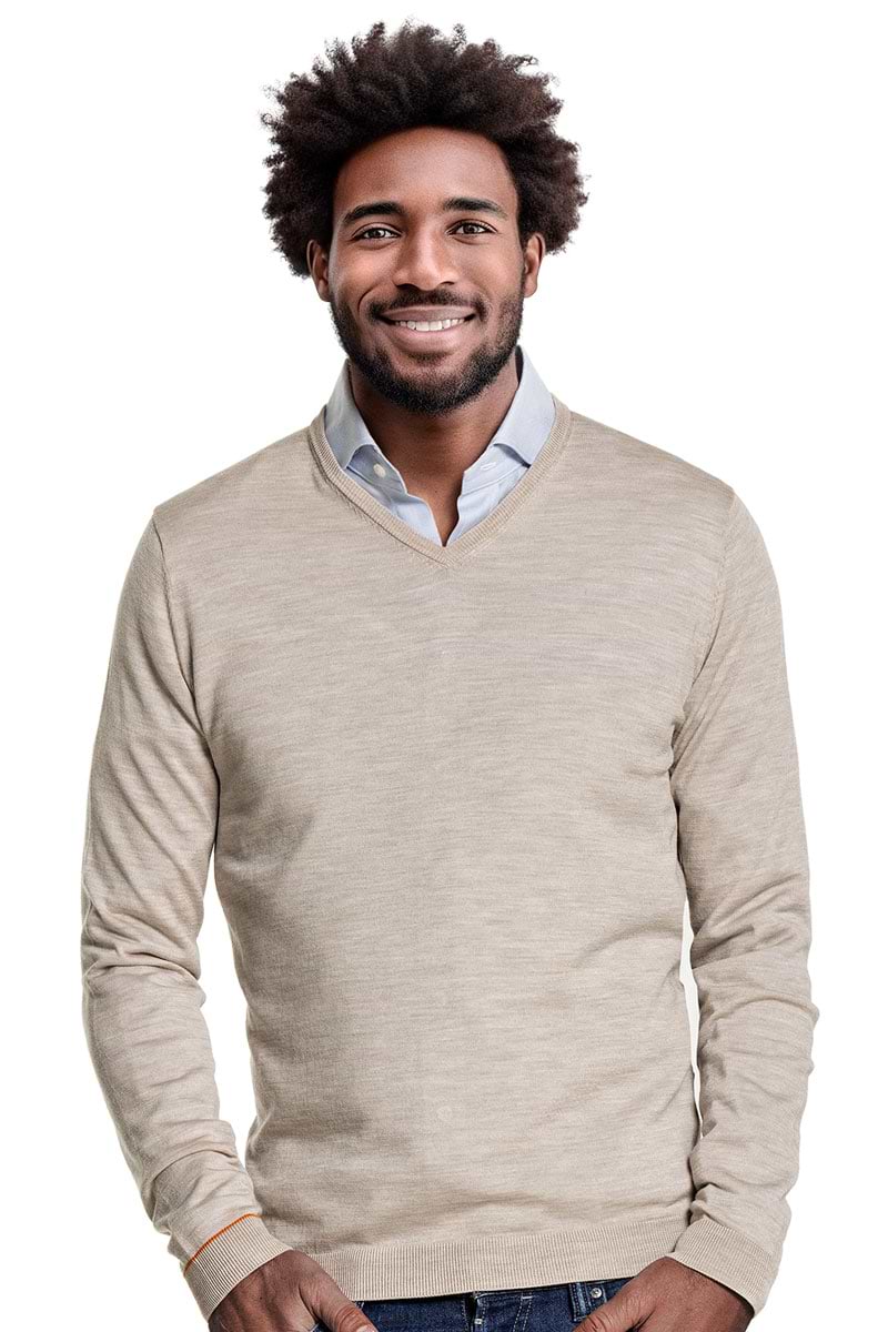 V-Neck Limestone Beige 