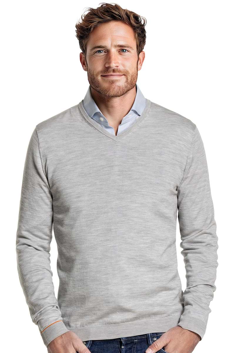 V-Neck Limestone Grey