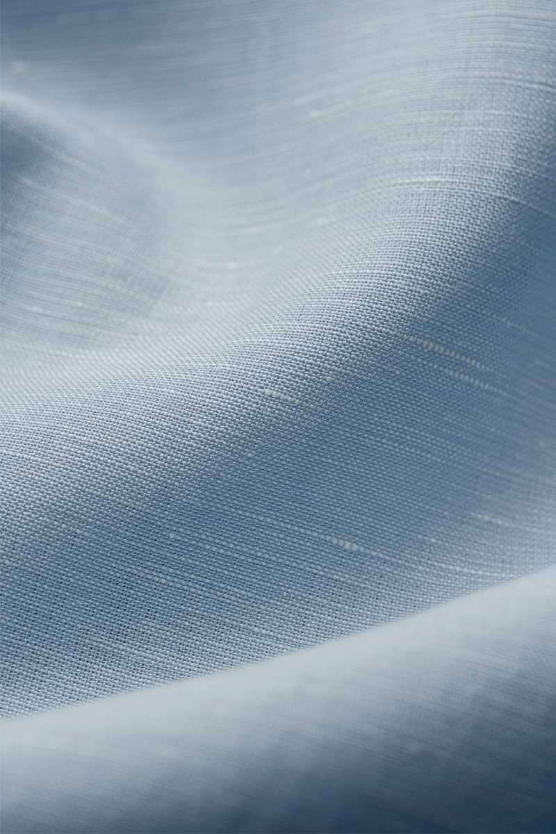Wool Linen Shirt Foggy Blue