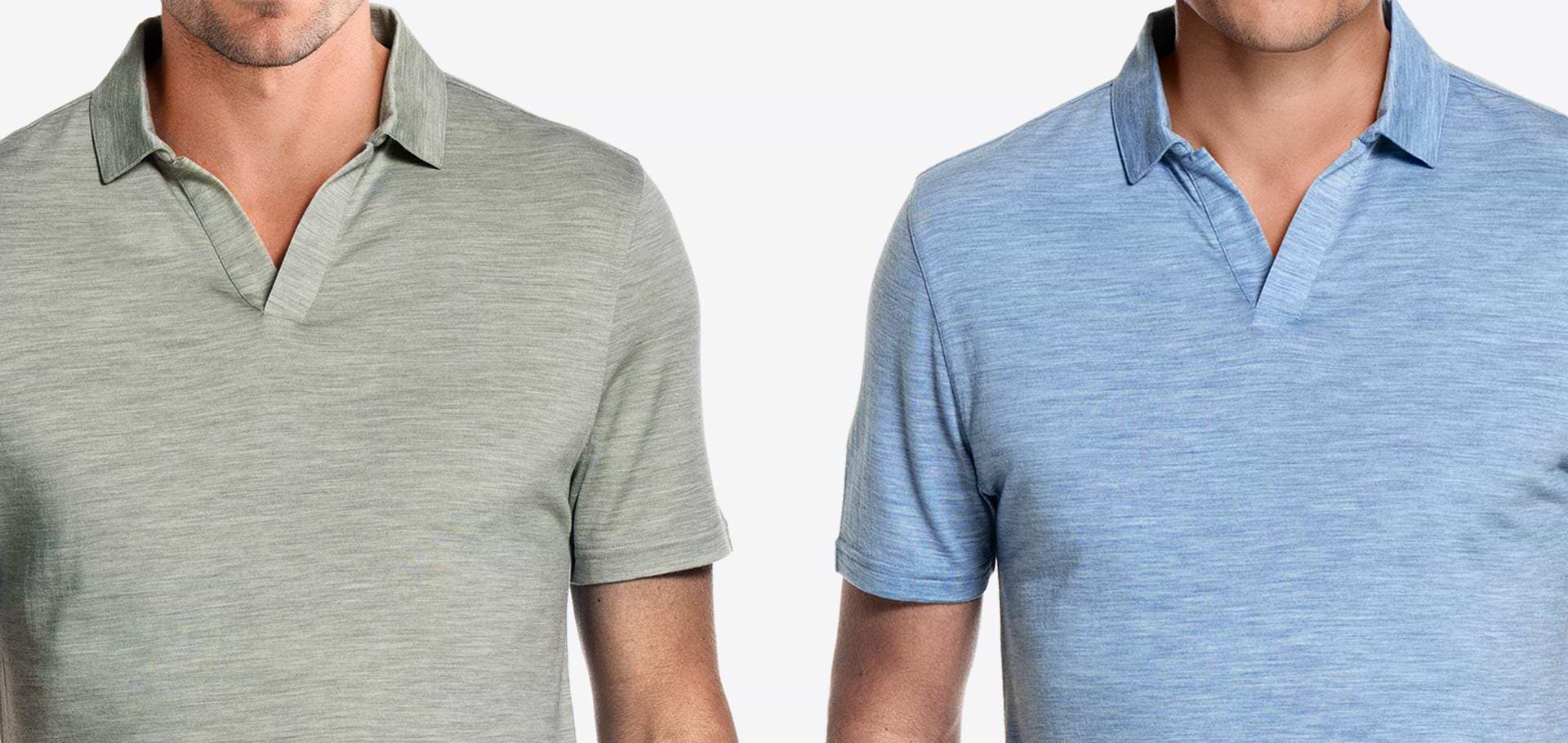 Foto van Joe's nieuwe polo zonder knopen