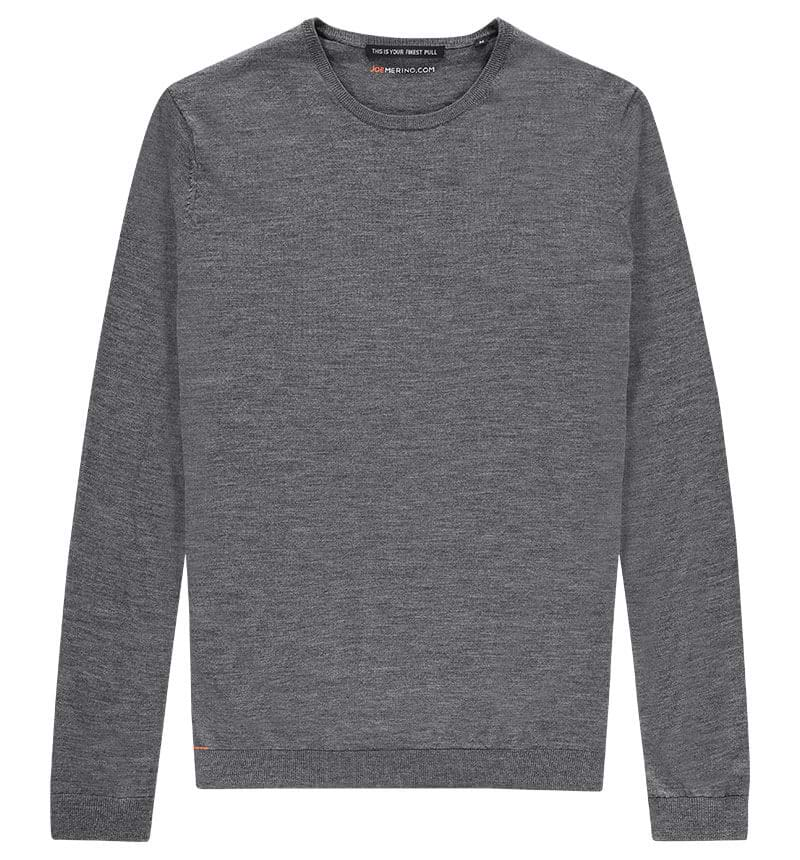 Pullover Slim ﻿Fit Extra Langer Arm Grau