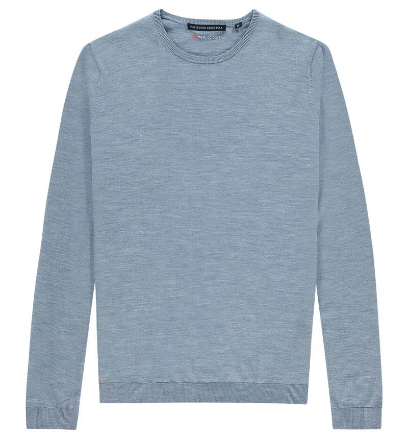 Pullover Slim ﻿Fit Extra Langer Arm Hellblau