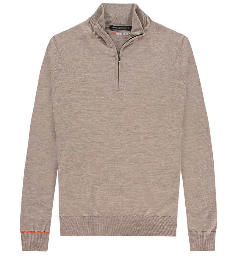 Pullover Extra Lang Herren Beige