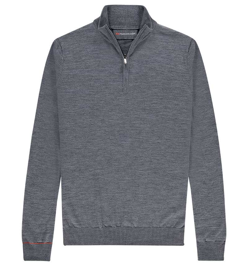 Pullover Extra Lang Herren Grau