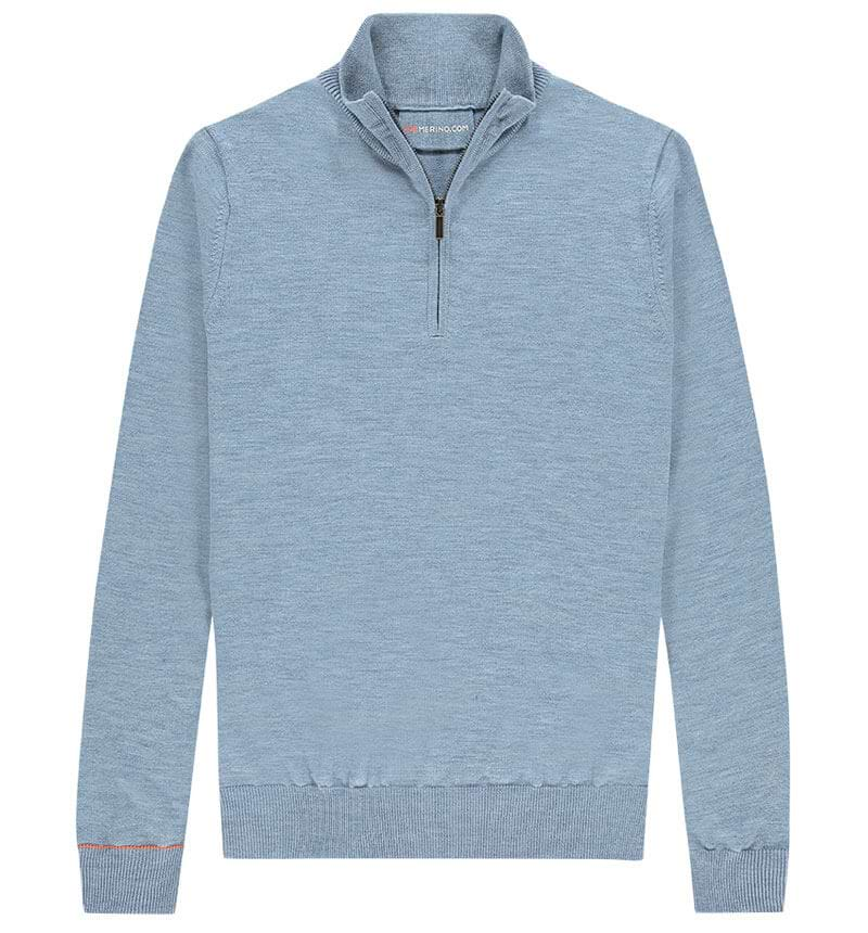 Pullover Extra Lang Herren Hellblau