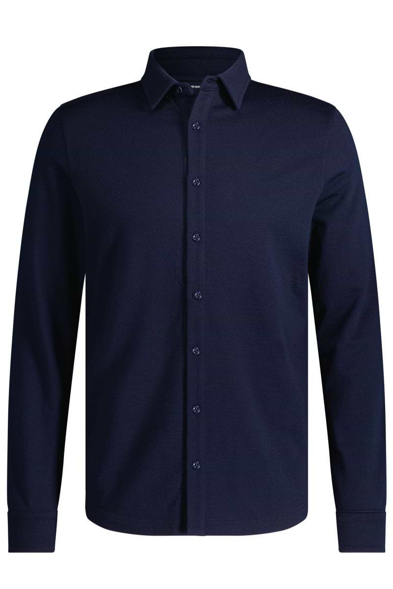 donkerblauw overshirt zonder zakken