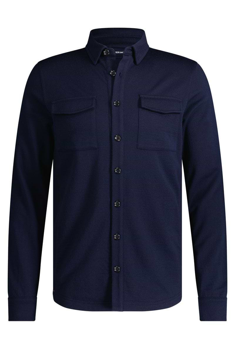 donkerblauw overshirt met zakken