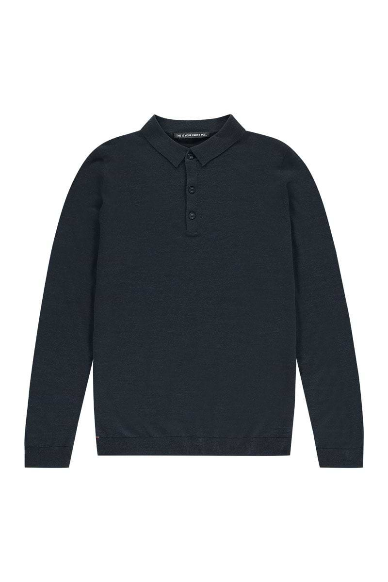 Pullover mit Kragen Herren Slim Fit