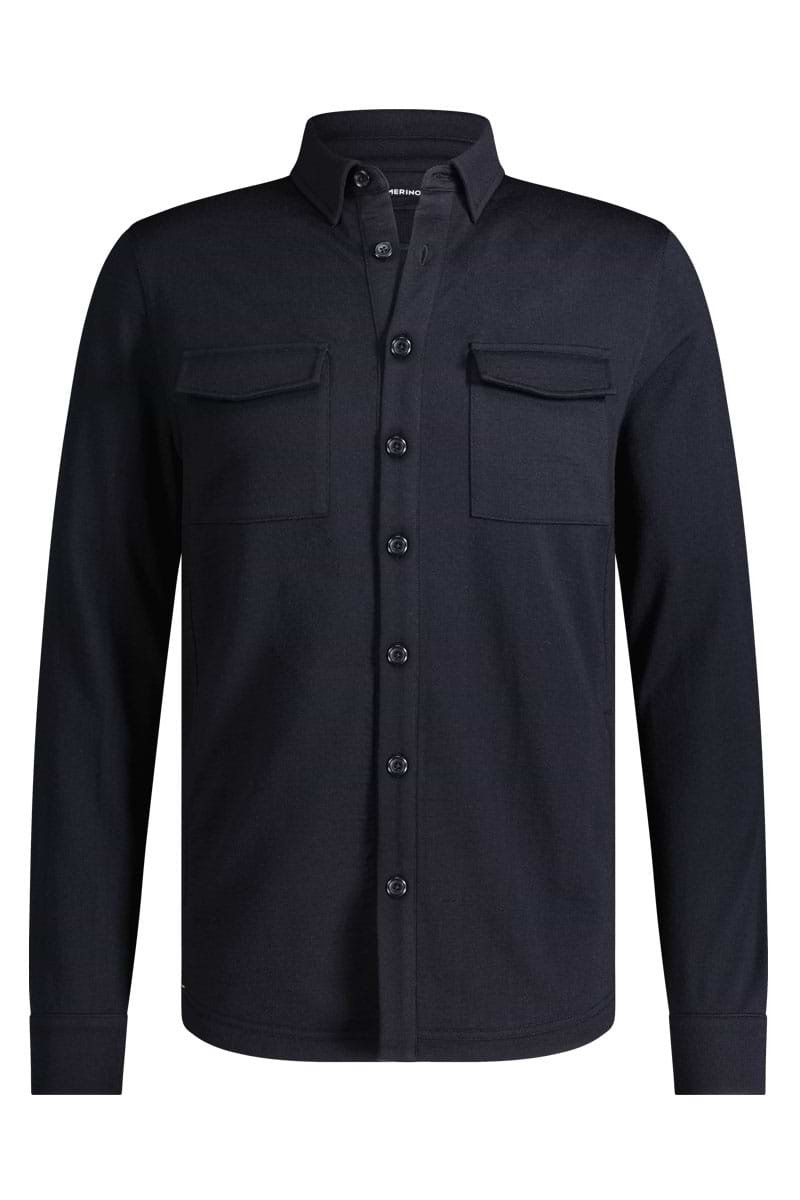 wollen overshirt met zakken als cadeau