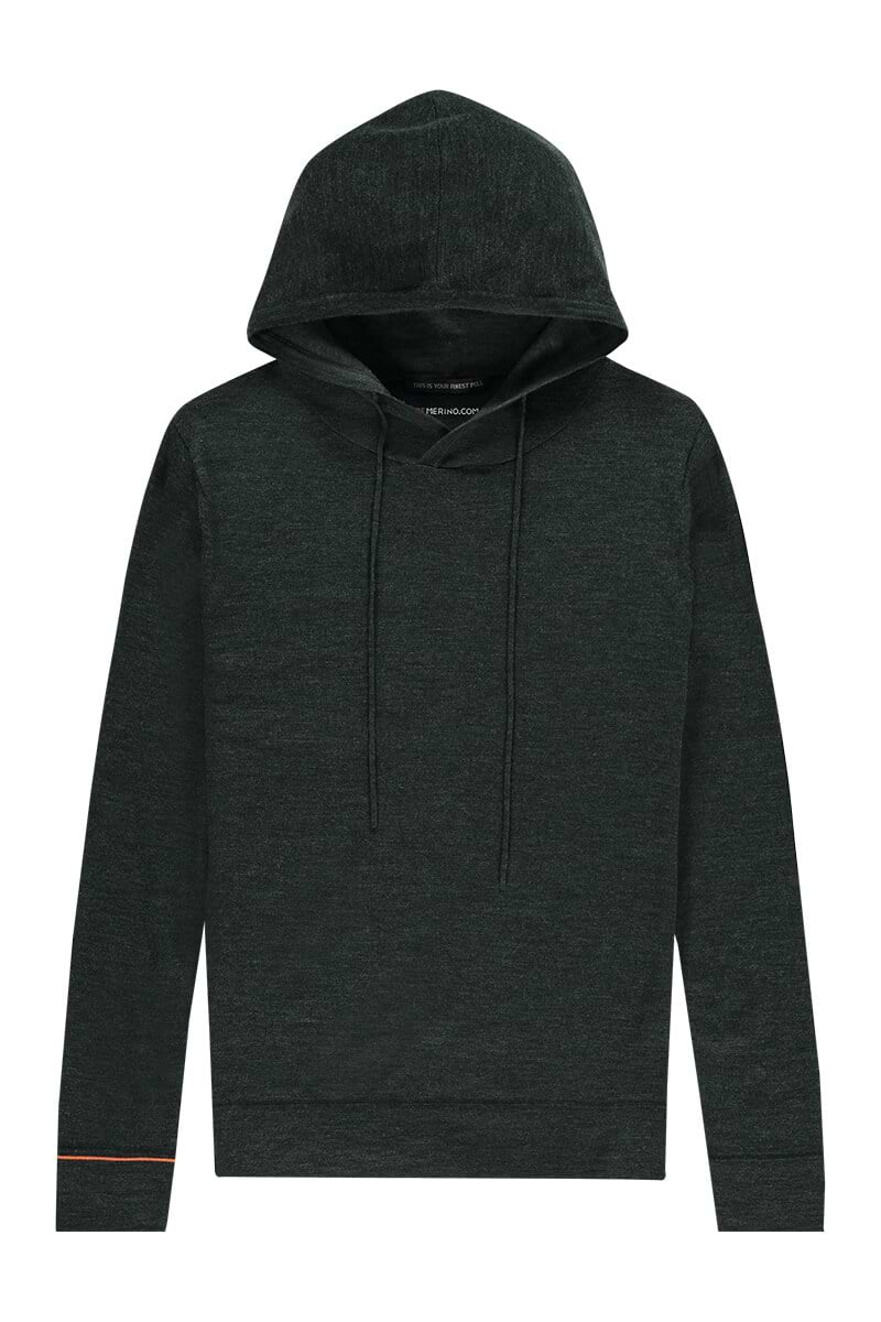 Hoodie Wolle dunkelgrün
