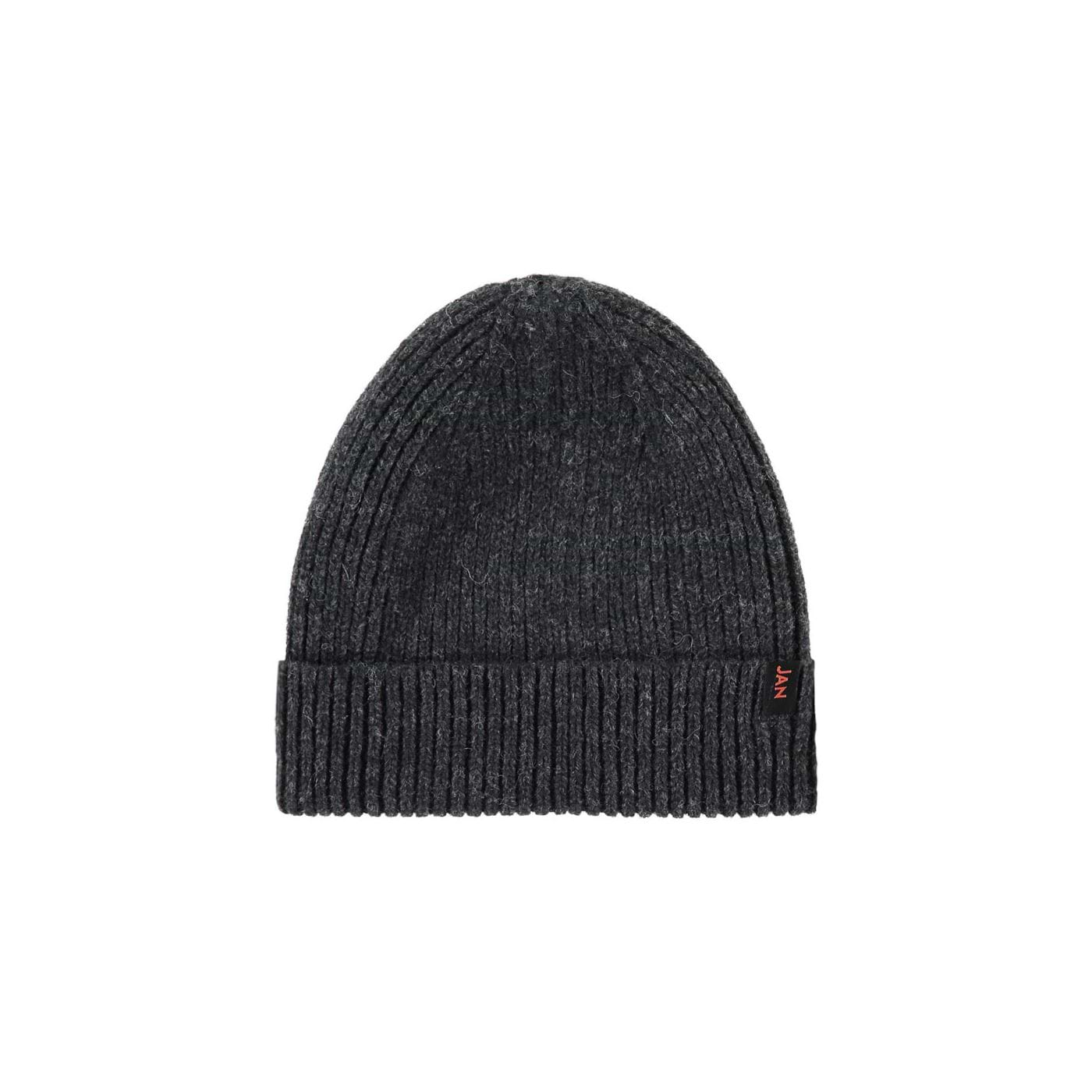 Merinowolle Beanie Grau