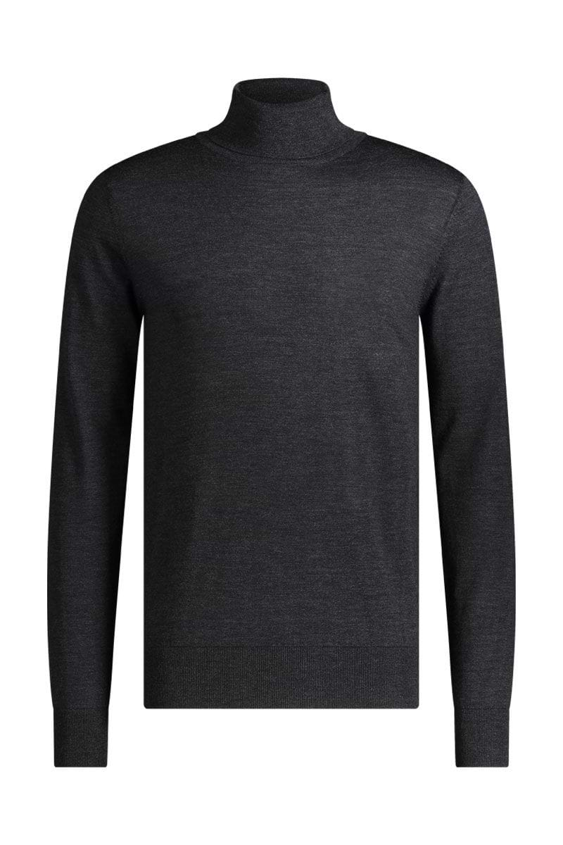 Merinowolle Rollkragenpullover Herren in Anthrazit